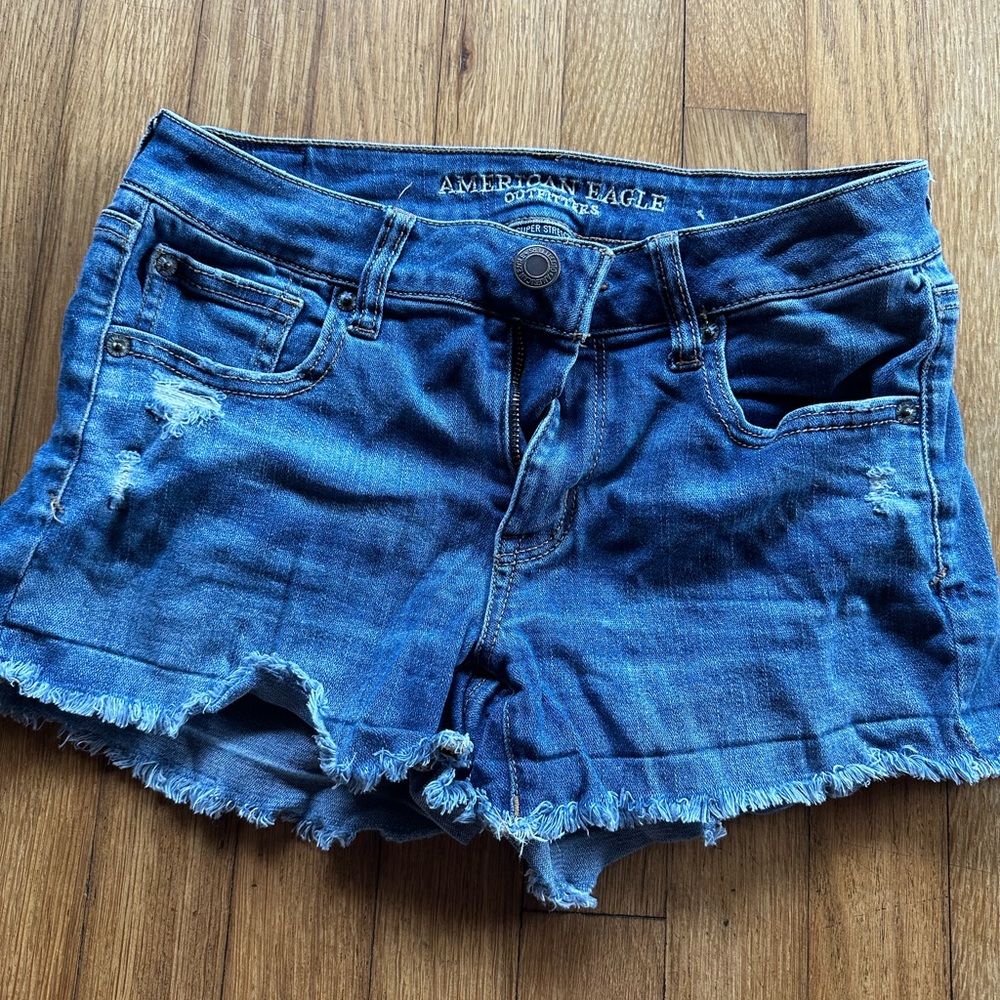 American Eagle Denim Shorts Shortie Super Stretchy US size: 4.